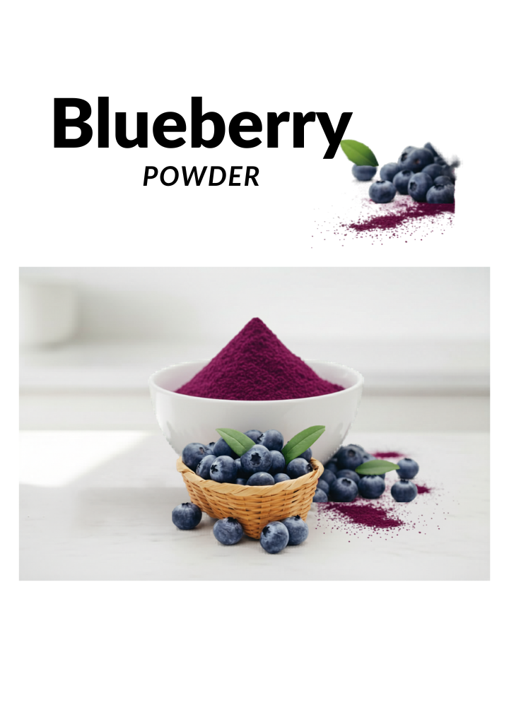 Blueberry powder freeze dried vibrant colour fruit flavour