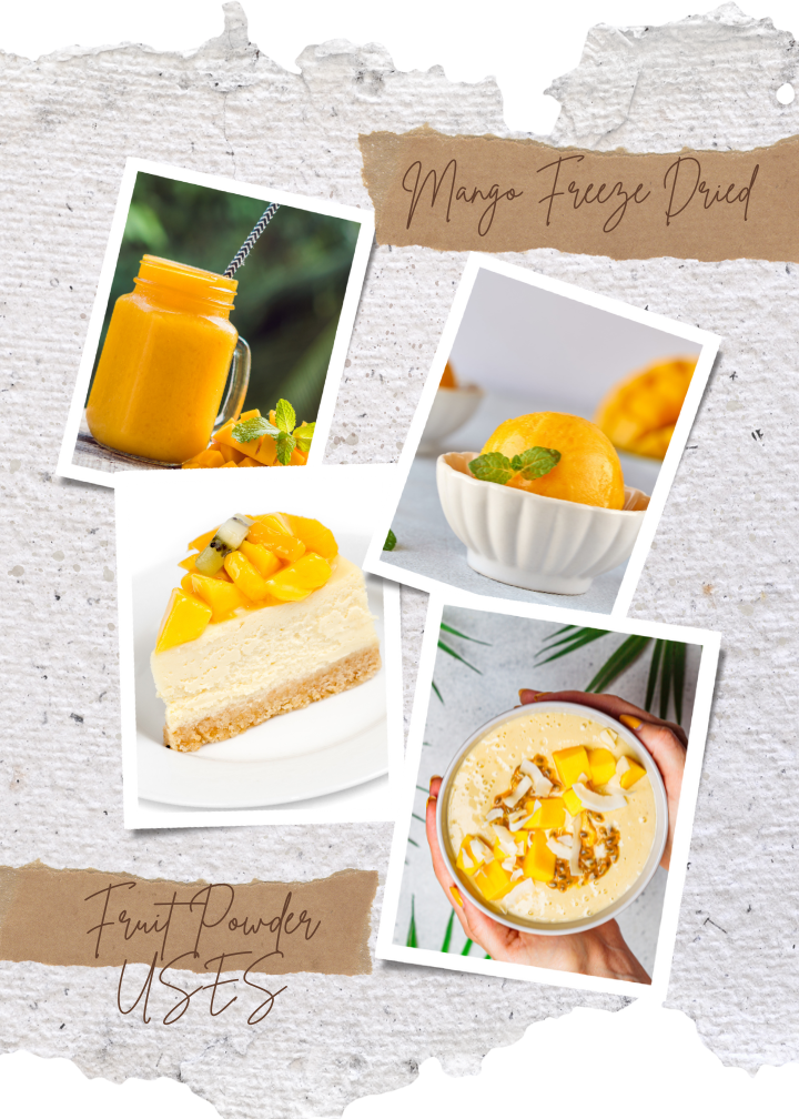 uses of mango powder baking dessert smoothie juices drinks