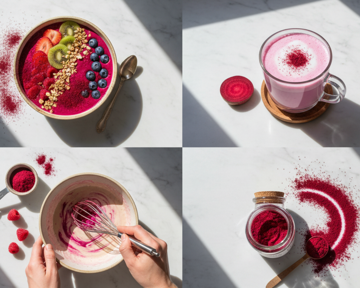 beetroot powder application in drinks and baking