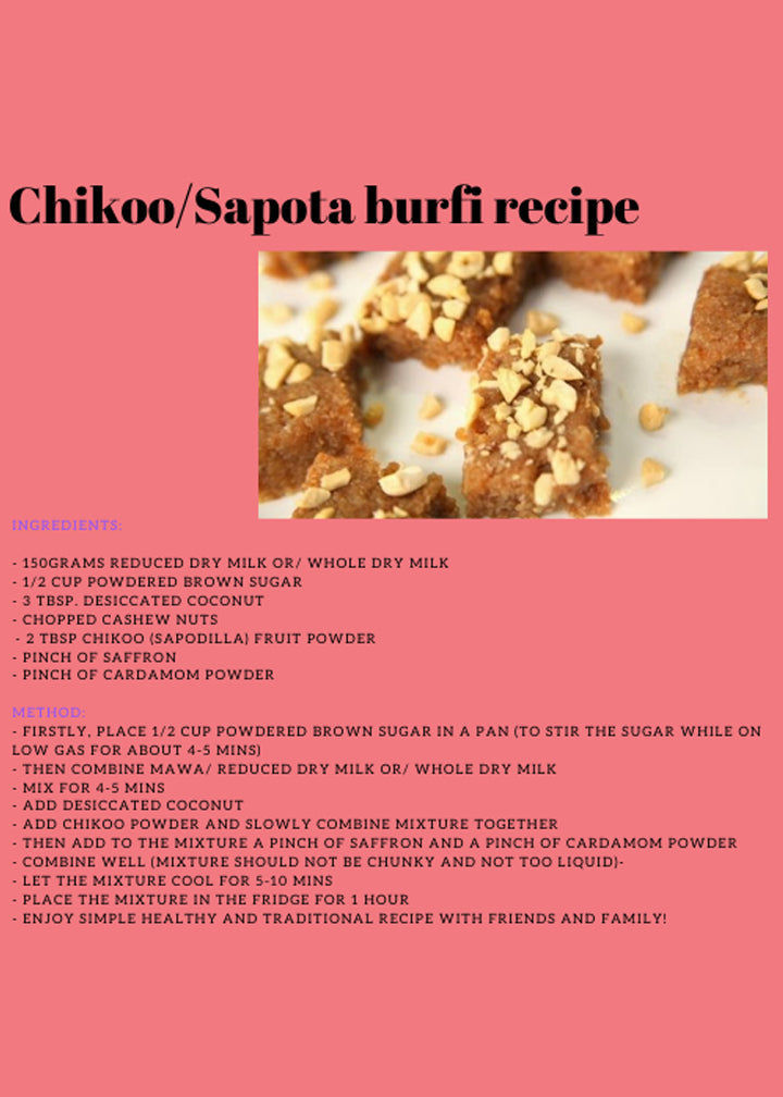 Chikoo Barfi recipe - Indusfarms