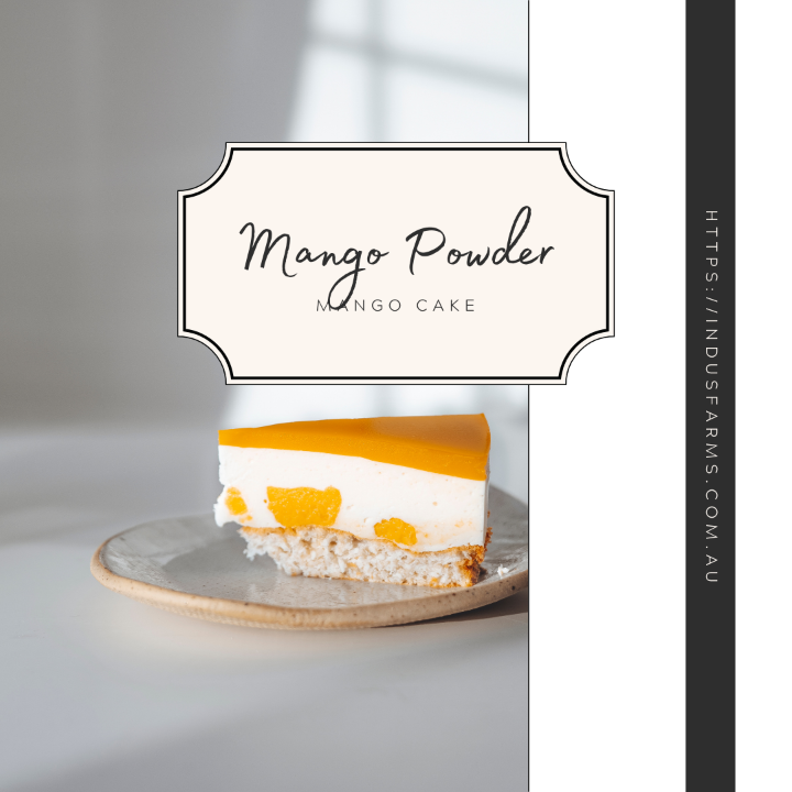 mango cake made from mango powder freeze dried