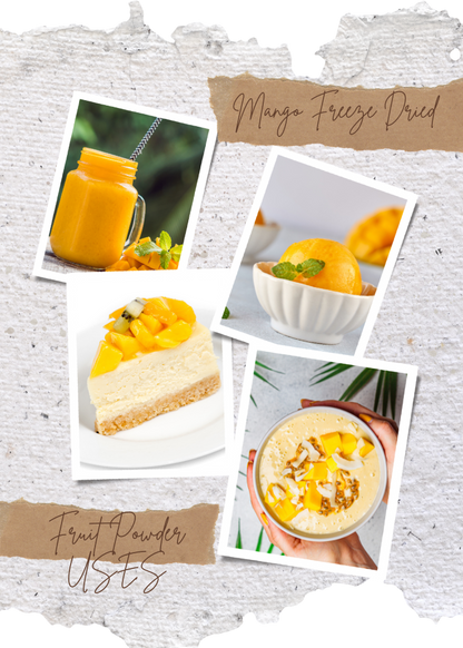 uses of mango powder baking dessert smoothie juices drinks
