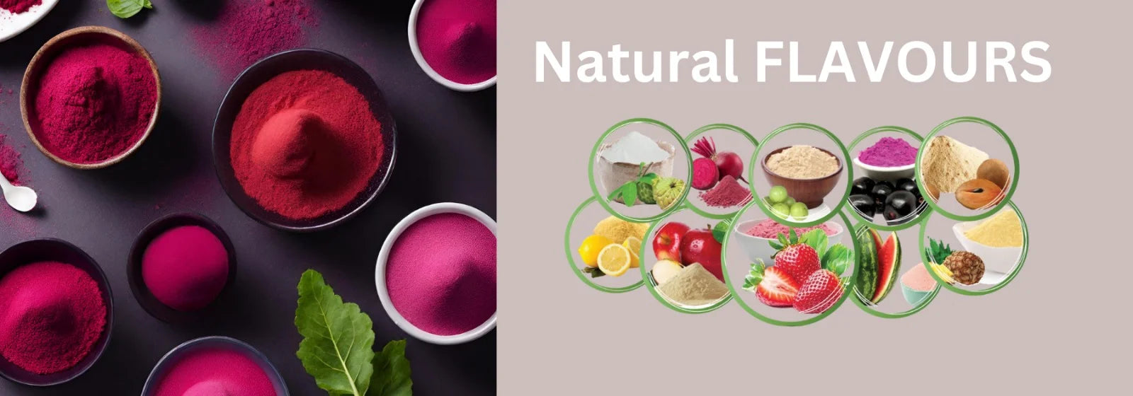 Red food powder with natural flavors