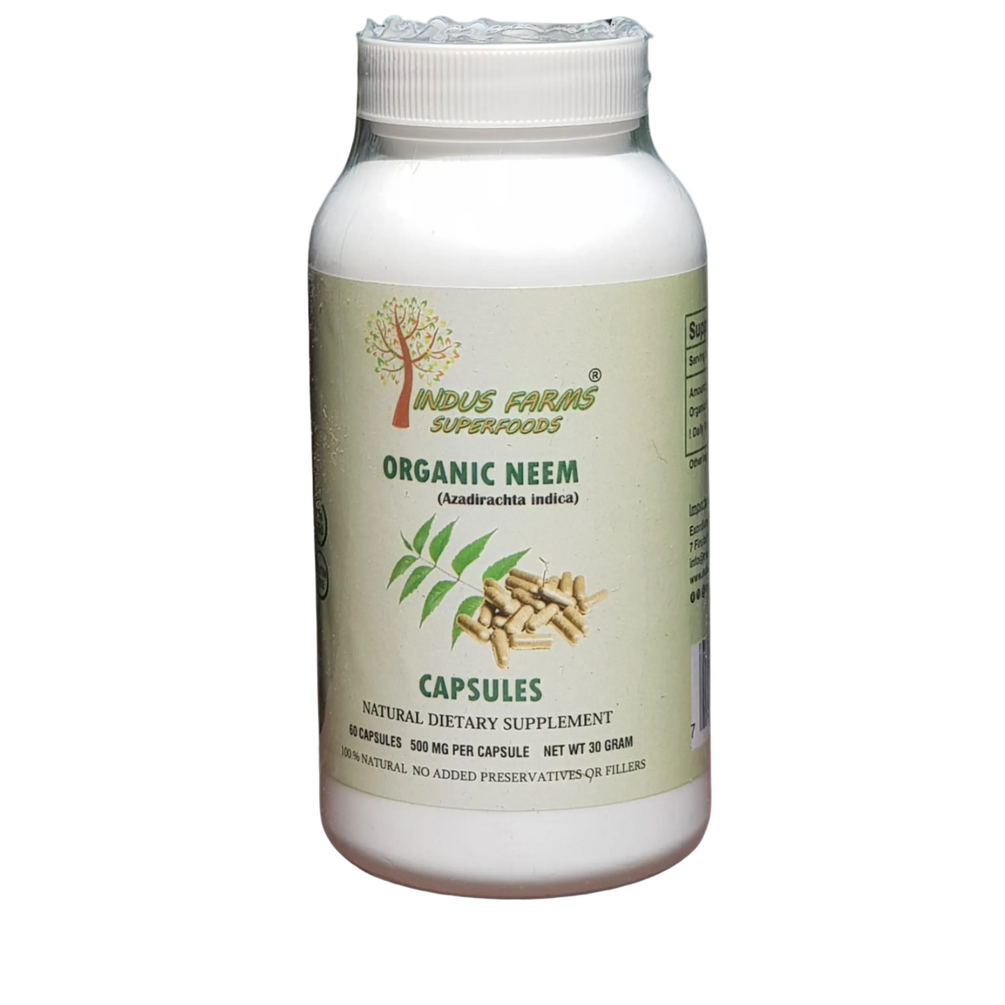 Indus Farms Superfoods Organic Neem capsules 