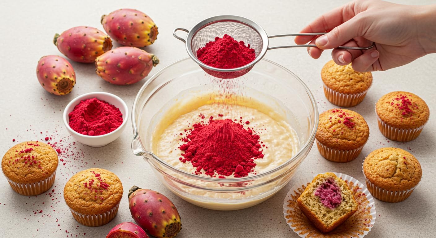 Prickly pear powder baking natural colour