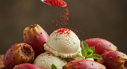 Prickly pear cactus powder dessert