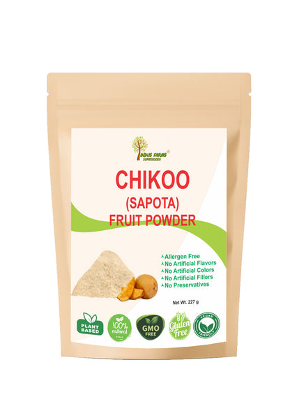 Chikoo (sapota) sapodilla fruit powder - flavor, milkshake, natural, wholesale bulk - Indusfarms