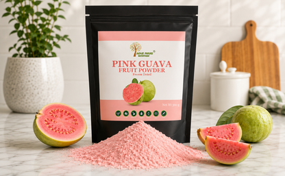 Pink guava fruit powder application 