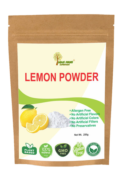 Lemon juice powder - flavoring seasoning, no moisture, GMO-free, bulk wholesale - Indusfarms
