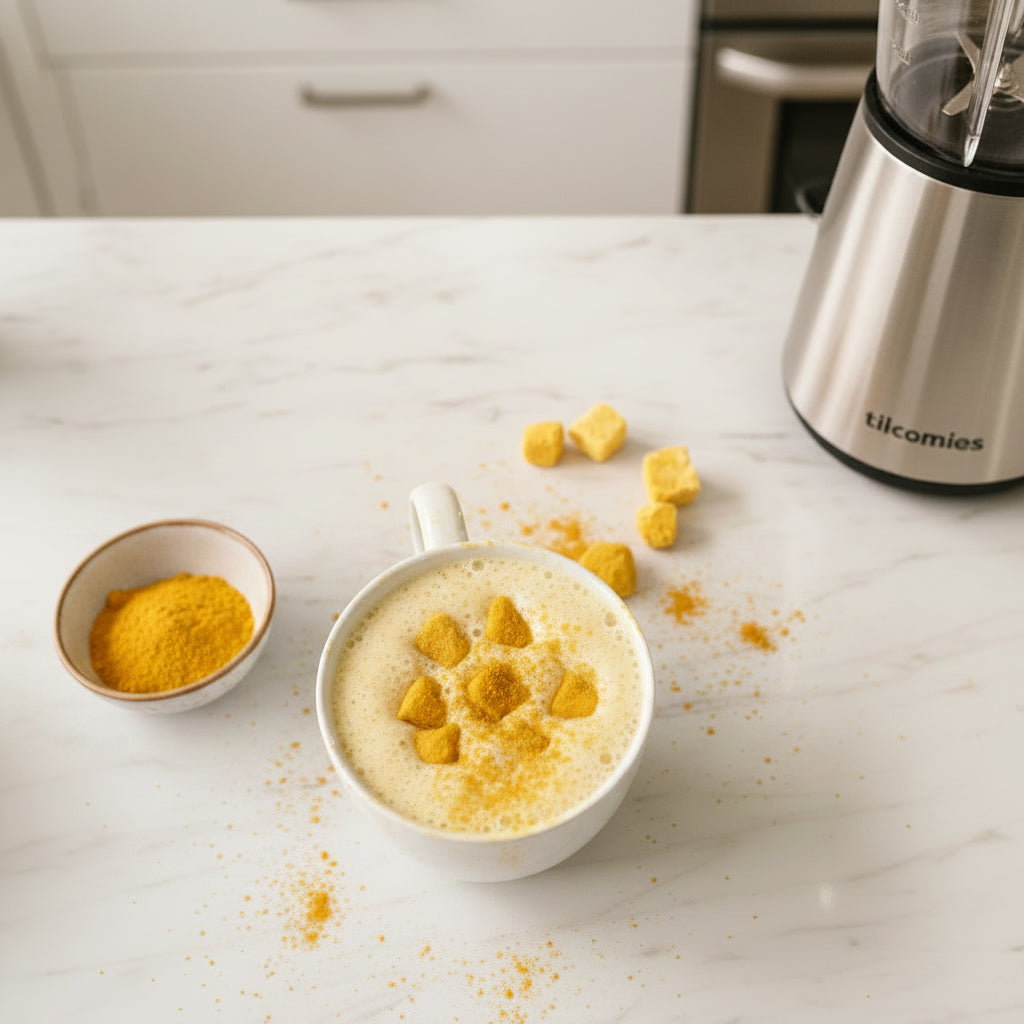 Bowl of cereal with mango powder