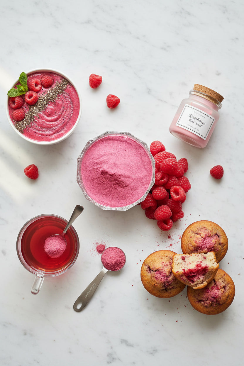 Raspberry fruit powder free flowing bulk