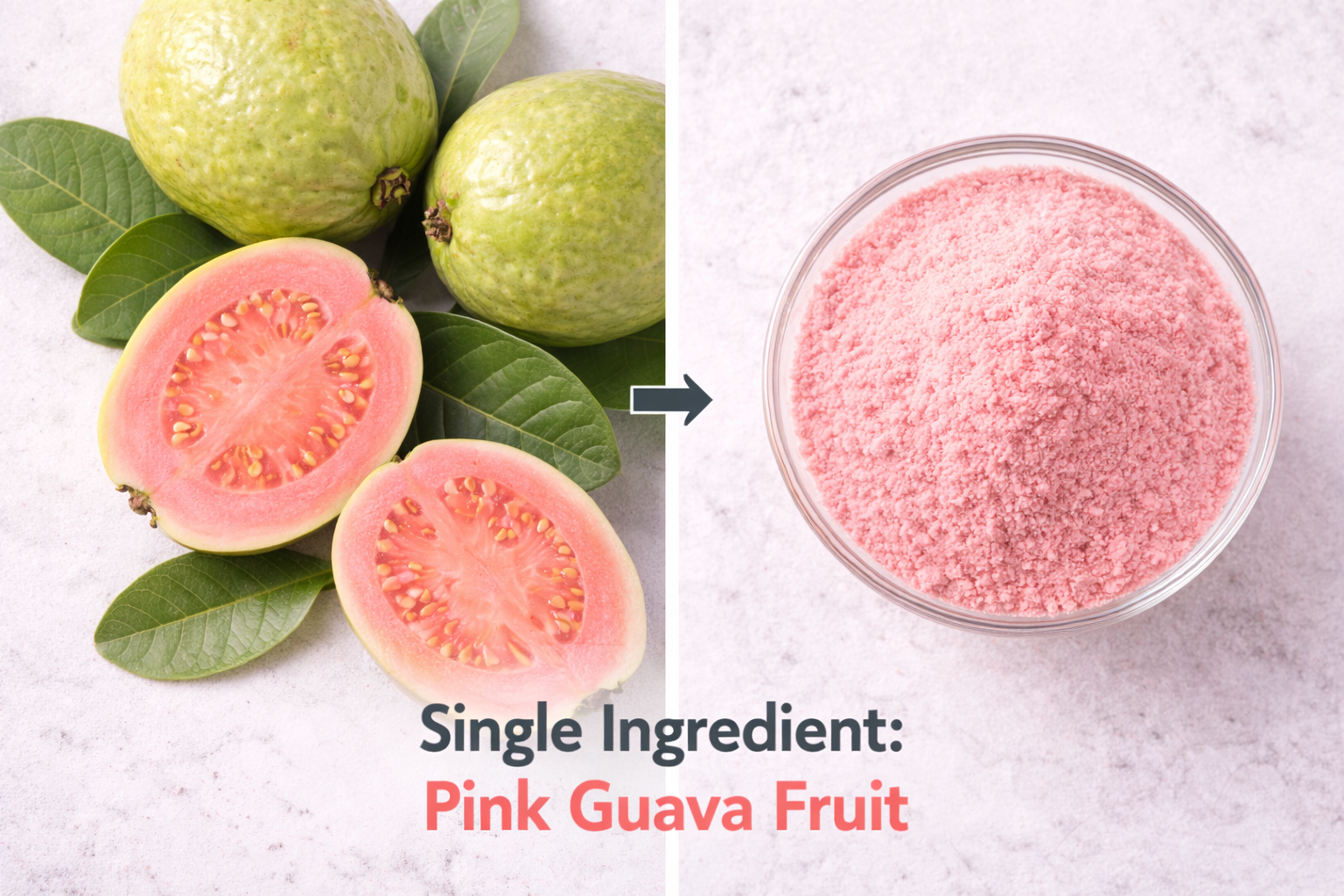 Pink guava fruit powder single ingredient