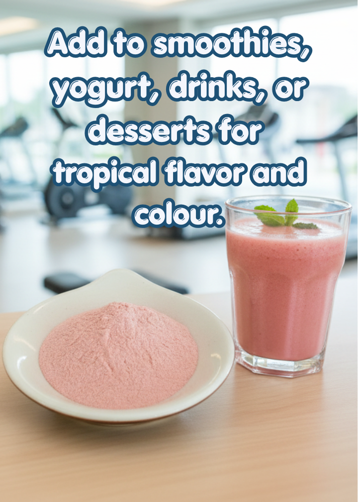 healthy pink guava smoothie post workout drink