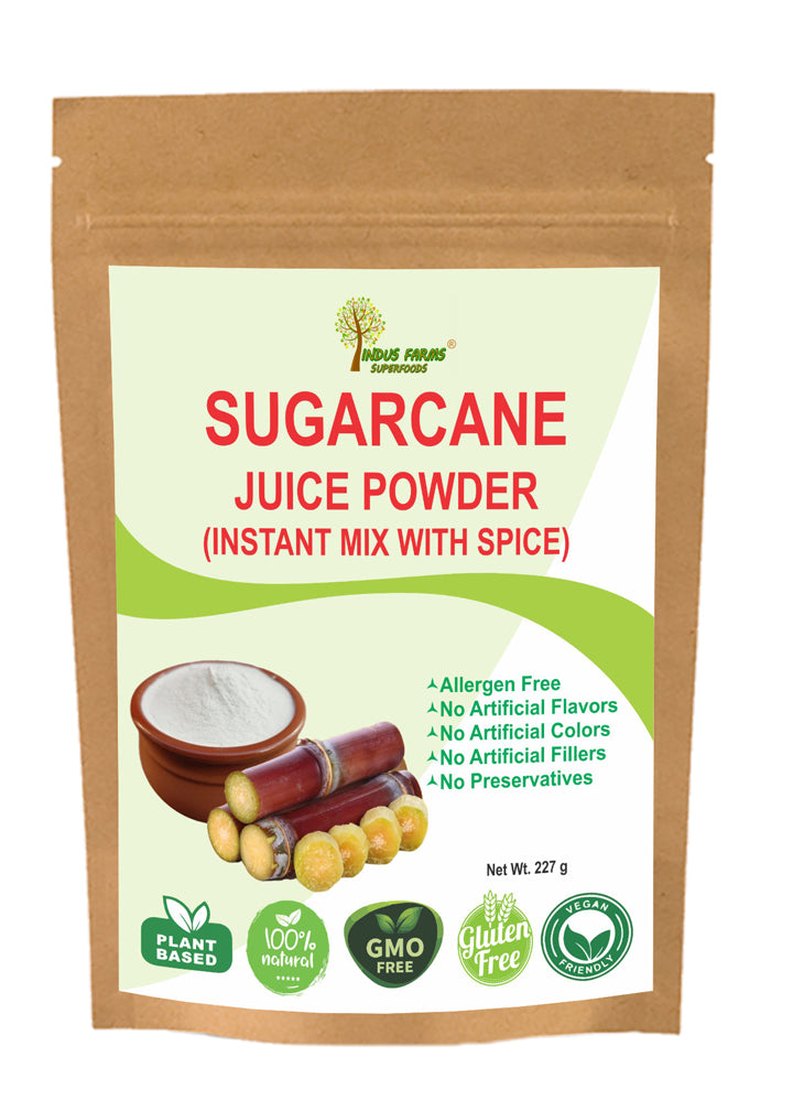 Sugar cane juice powder spice mix, instant drink mix, energizer, post-workout flavoring, vegan - Indusfarms